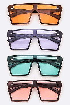 PACK OF 12 OVER SIZED SQUARE SHIELD SUNGLASSES
