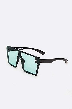 PACK OF 12 OVER SIZED SQUARE SHIELD SUNGLASSES