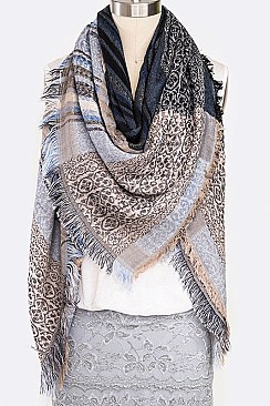 MULTI ETHNIC LARGE BLANKET SCARF LA-LOF307