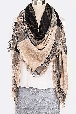 MULTI ETHNIC LARGE BLANKET SCARF LA-LOF307