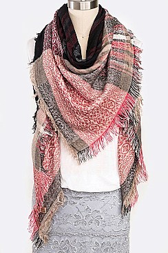 MULTI ETHNIC LARGE BLANKET SCARF LA-LOF307