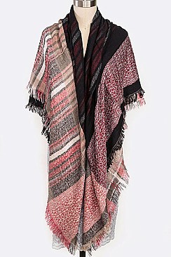 MULTI ETHNIC LARGE BLANKET SCARF LA-LOF307