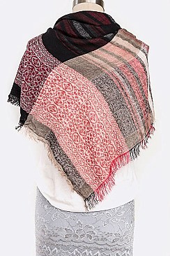 MULTI ETHNIC LARGE BLANKET SCARF LA-LOF307