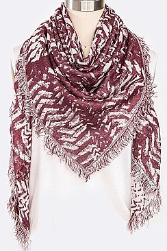 BRUSH STROKE LARGE BLANKET SCARF LA-LOF377