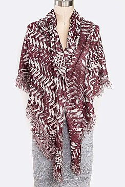 BRUSH STROKE LARGE BLANKET SCARF LA-LOF377
