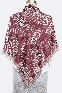 BRUSH STROKE LARGE BLANKET SCARF LA-LOF377