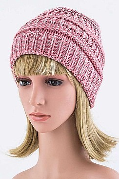 Pack of (12 Pieces) Assorted Colors Mix Knit Beanie LA-HNHT1065