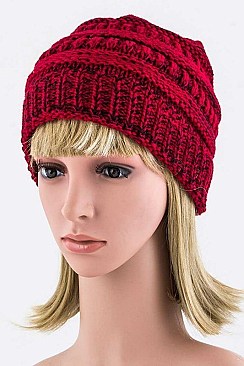 Pack of (12 Pieces) Assorted Colors Mix Knit Beanie LA-HNHT1065