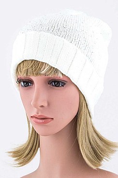 Pack of 12 pieces Trendy Crystal Beanie Hat LA-HNHT1081
