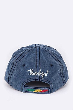 Thankful Embroidery Cotton Cap LA-T13THK05