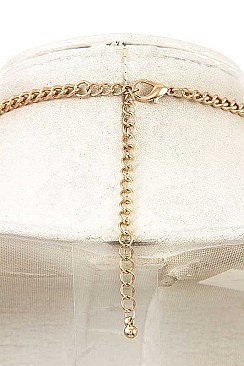 LINKED SCRATCH METAL NECKLACE