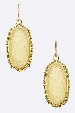 Classic Oval Druzy Stone Earrings LA-VE1549Z