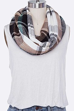 Pack of 12 Fashion Plaid Infinity Scarf Set