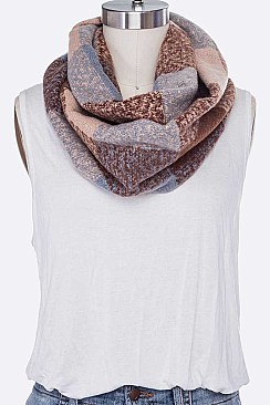 Pack of 12 Stylish Mix Color Infinity Scarf Set