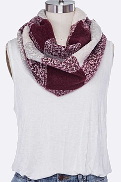 Pack of 12 Stylish Mix Color Infinity Scarf Set