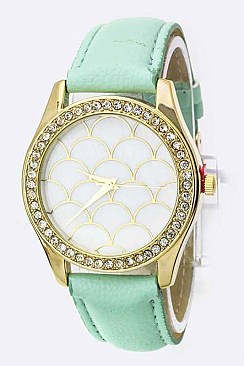 Trendy Scale Textured Case Fashion Watch LA 05-2558