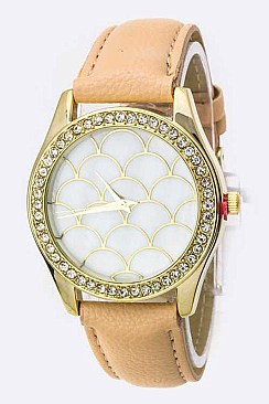 Trendy Scale Textured Case Fashion Watch LA 05-2558