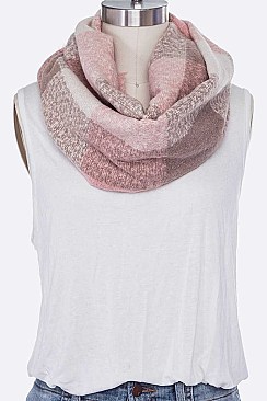 Pack of 12 Stylish Mix Color Infinity Scarf Set