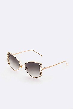 Pack of 12 Pieces Pearl Accent Iconic Butterfly Sunglasses LA113-POP8378