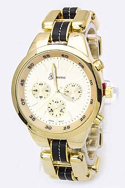 Fashionable Iconic Chain Bracelet Fashion Chrono Watch LA 05-2229RG