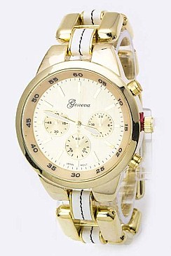 Fashionable Iconic Chain Bracelet Fashion Chrono Watch LA 05-2229RG