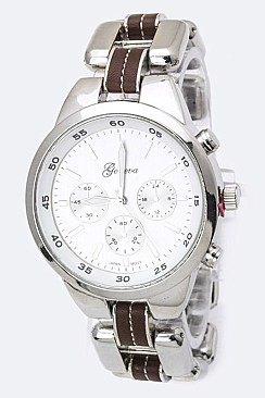 Fashionable Iconic Chain Bracelet Fashion Chrono Watch LA 05-2229RG