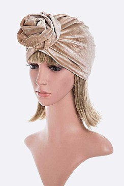 Pack of 12 Knotted Velour Glitter Turban Set