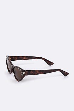 Pack of 12 pieces Carved Accent Cat Eye Sunglasses LA113-POP8150