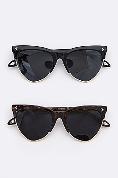Pack of 12 pieces Iconic Browline Sunglasses LA113-POP8160