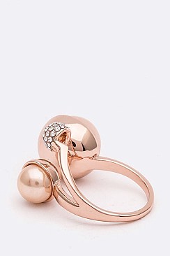 Iconic Pearls & Crystal Balls Ring LARJ4530