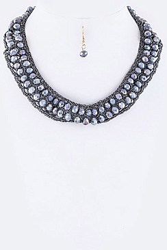 Layer Beads Necklace Set LACNE7442