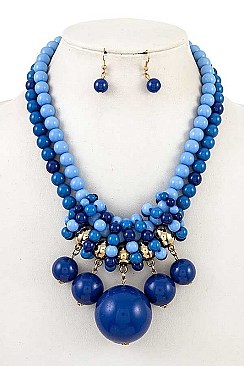 CHUNKY BEADS NECKLACE SET