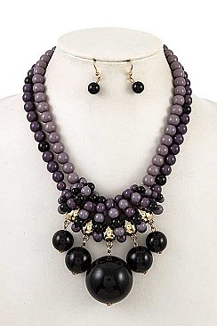 CHUNKY BEADS NECKLACE SET