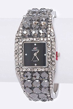 Fashionable Mix Crystals Bangle Watch LA 05-1370