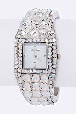 Fashionable Mix Crystals Bangle Watch LA 05-1370