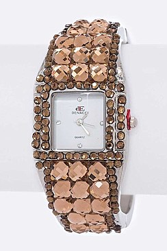 Crystal Covered Fashion Bangle Watch LA1370