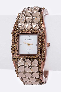 Crystal Covered Fashion Bangle Watch LA1370