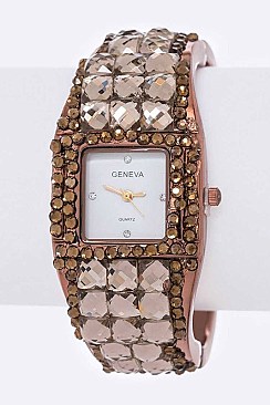 Fashionable Mix Crystals Bangle Watch LA 05-1370
