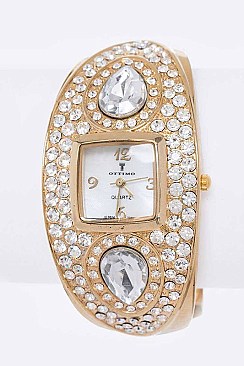 Stylish Mix Crystals Bangle Watch LA 05-457