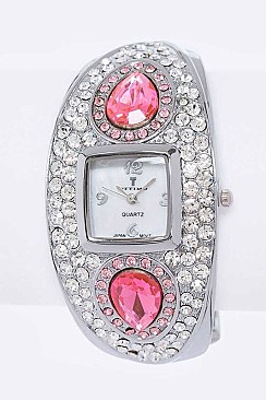 Stylish Mix Crystals Bangle Watch LA 05-457