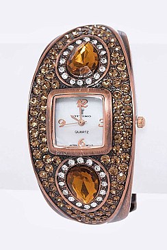 Stylish Mix Crystals Bangle Watch LA 05-457