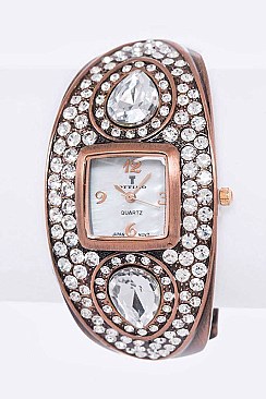 Stylish Mix Crystals Bangle Watch LA 05-457