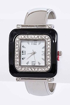 Fashionable Crystal Fashion Bangle Watch LA 05-BG433L90