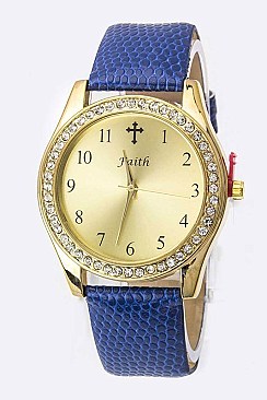 Trendy Crystal Bezel Fashion Watch LA-1995