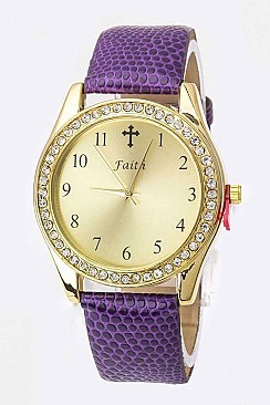 Trendy Crystal Bezel Fashion Watch LA-1995