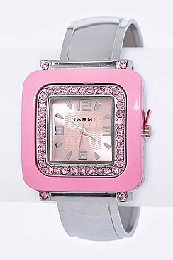 Fashionable Crystal Fashion Bangle Watch LA 05-BG433L90