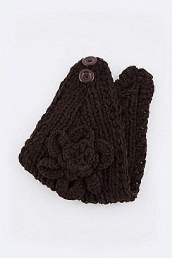 Fashionable Floral Knit Head Wrap LA-HB247X002DD