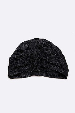PACK OF 12 LAME FLOWER TURBAN SET