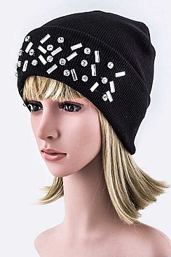 Fashionable Mix Crystals Beanie Hat LA-HA400050