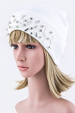 Fashionable Mix Crystals Beanie Hat LA-HA400050